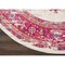 Homeroots 8 ft. Round Ivory & Fuchsia Distressed Area Rug 385327 - alternate 3
